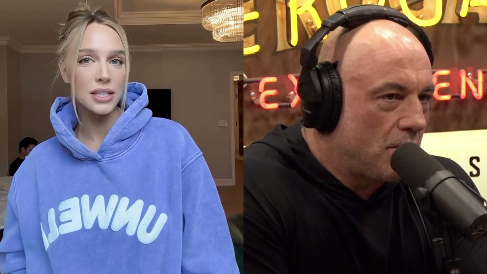 Joe Rogan escorrega nas paradas de podcast do Spotify novamente após entrevista de Call Her Daddy Kamala Harris