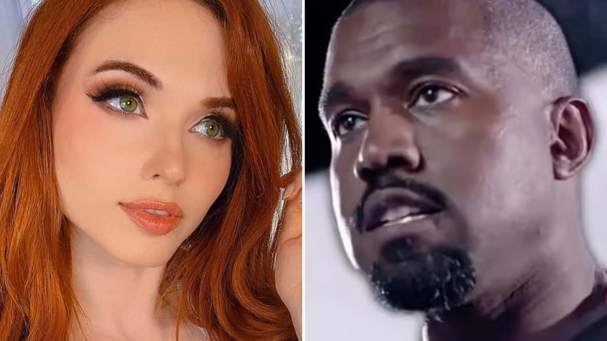 amouranth side-by-side with kanye west