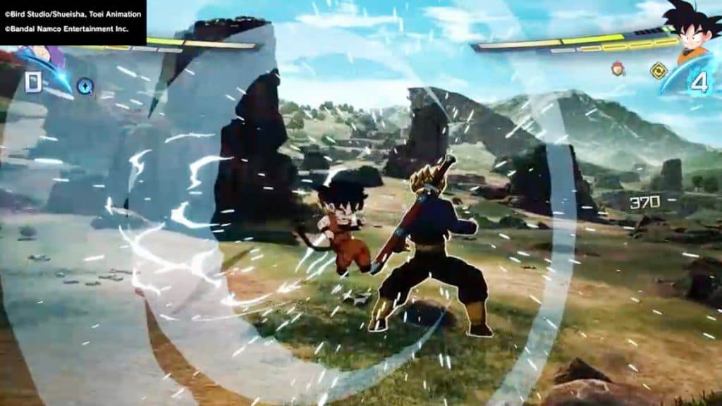 Como se esquivar atrás do oponente em Dragon Ball Sparking Zero.