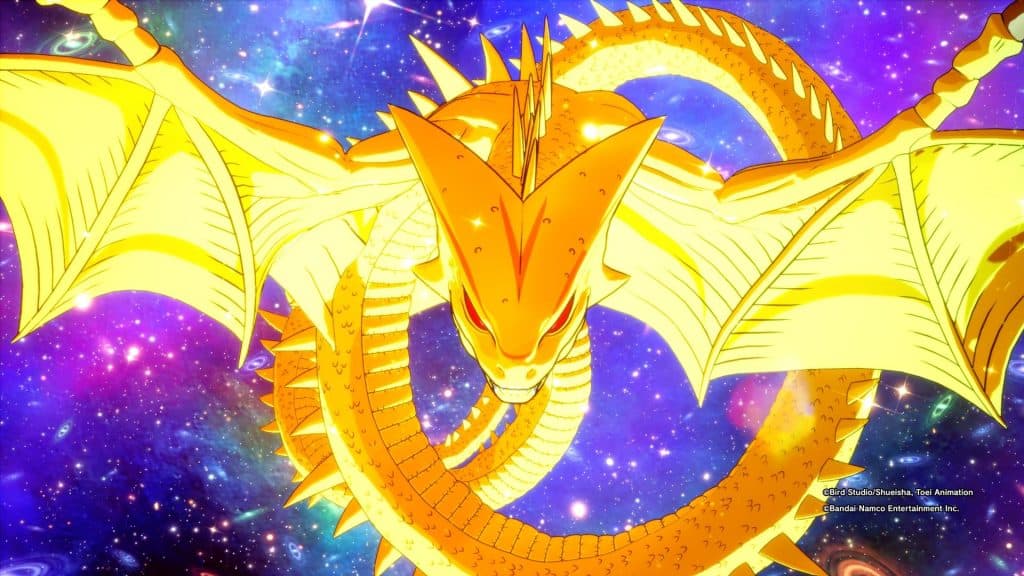 A screenshot of Super Shenron by summoned in Dragon Ball: Sparking Zero.