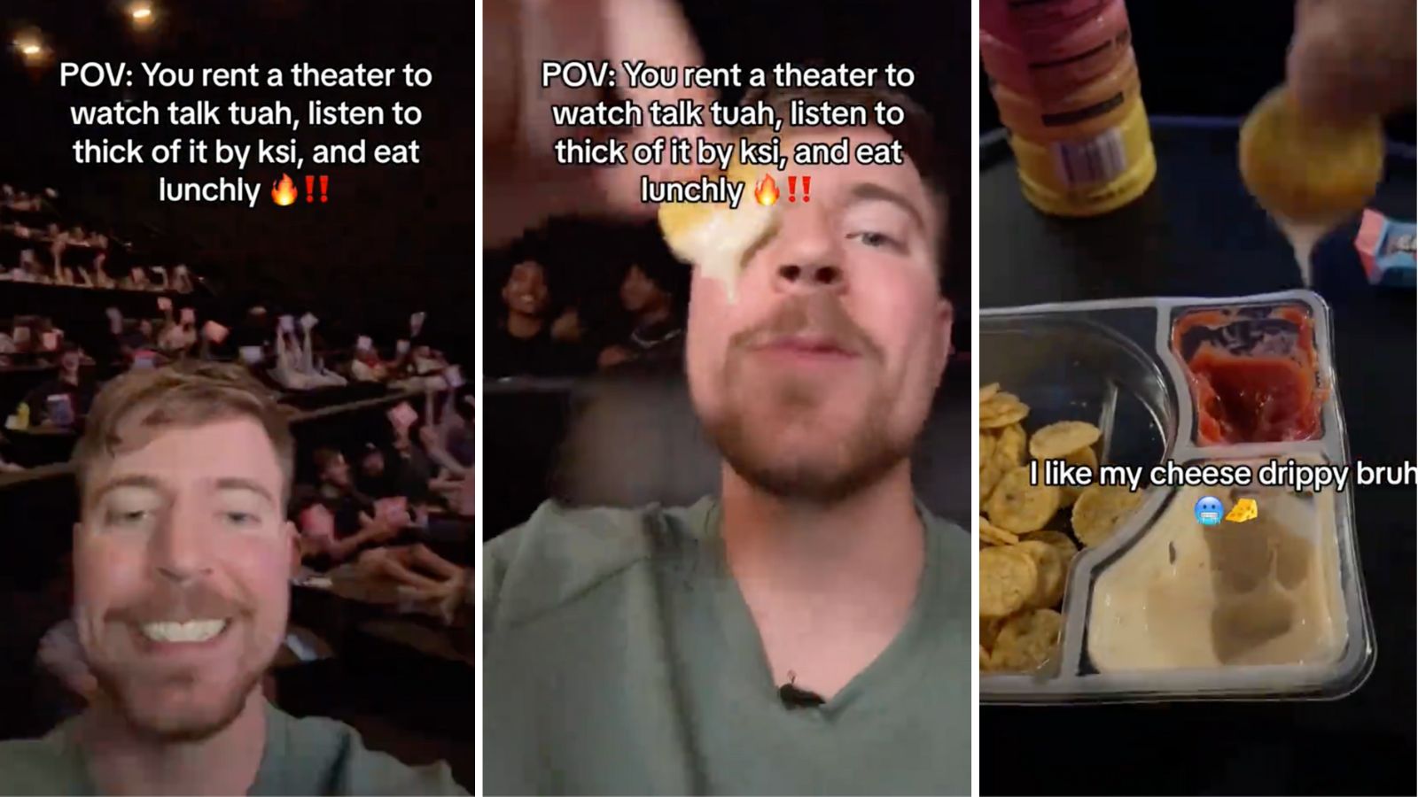 MrBeast rents out entire movie theater to watch Tawk Tuah podcast & eat ...