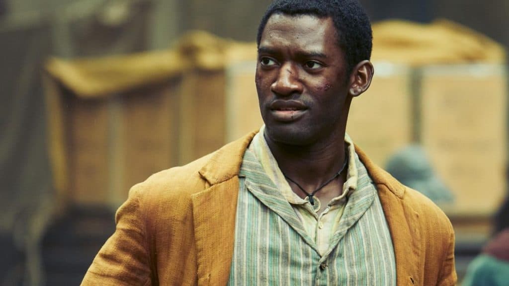 Malachi Kirby as Hezekiah Moscow in A Thousand Blows.