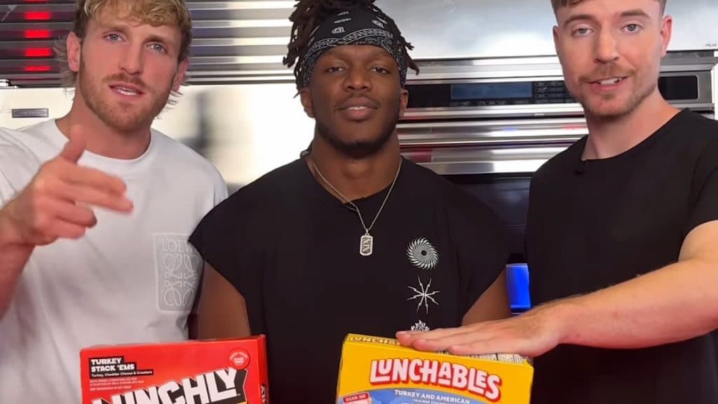 Logan Paul, KSI and MrBeast compare Lunchly to Lunchables.