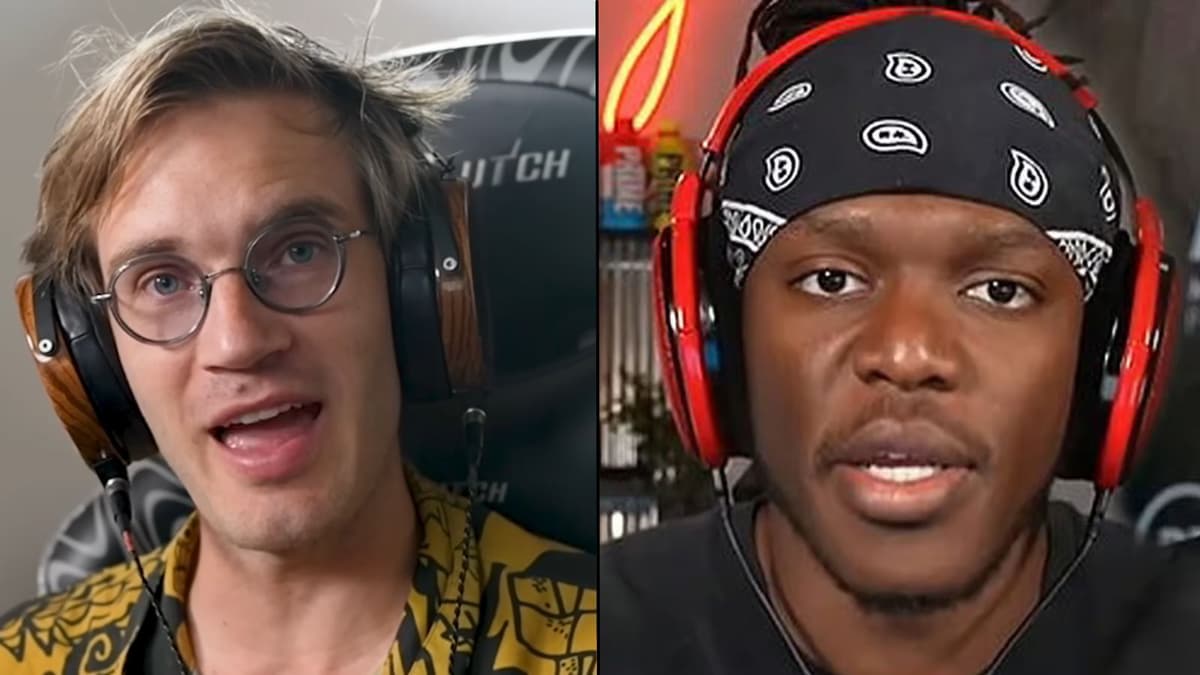 PewDiePie and KSI side-by-side staring at camera