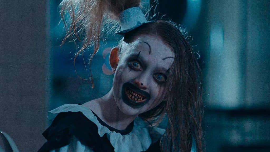 The Little Pale Girl, aka Emily Crane, in Terrifier 2