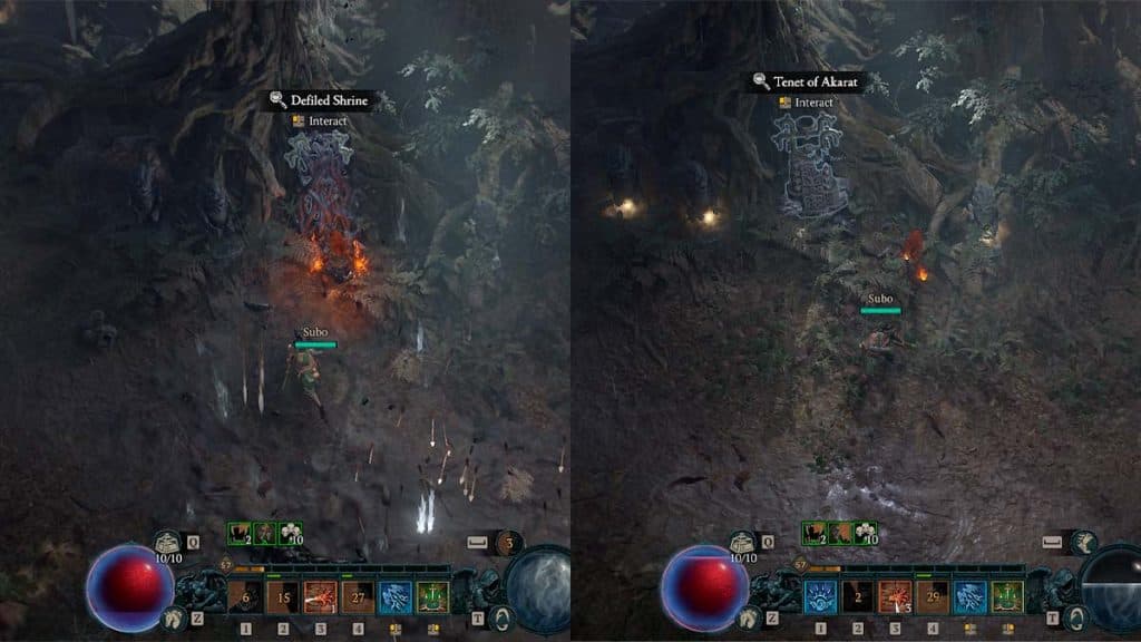 Defiled Shrine vs Tenet of Akarat in Diablo 4