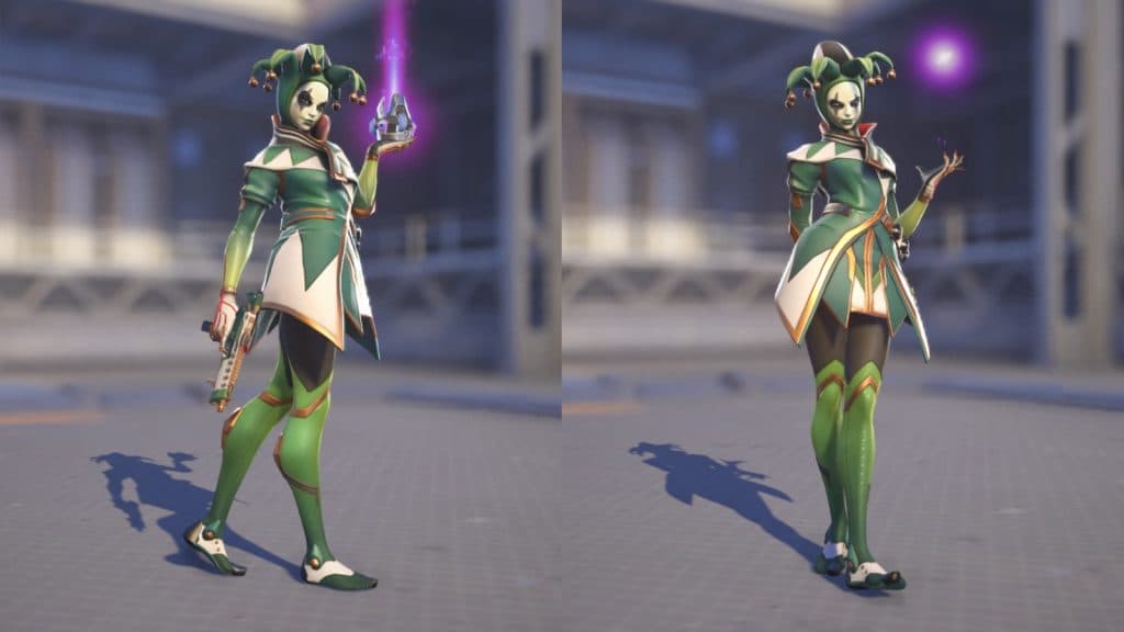 A screenshot featuring the Jester Sombra skin from Overwatch 2 Twitch Drops.