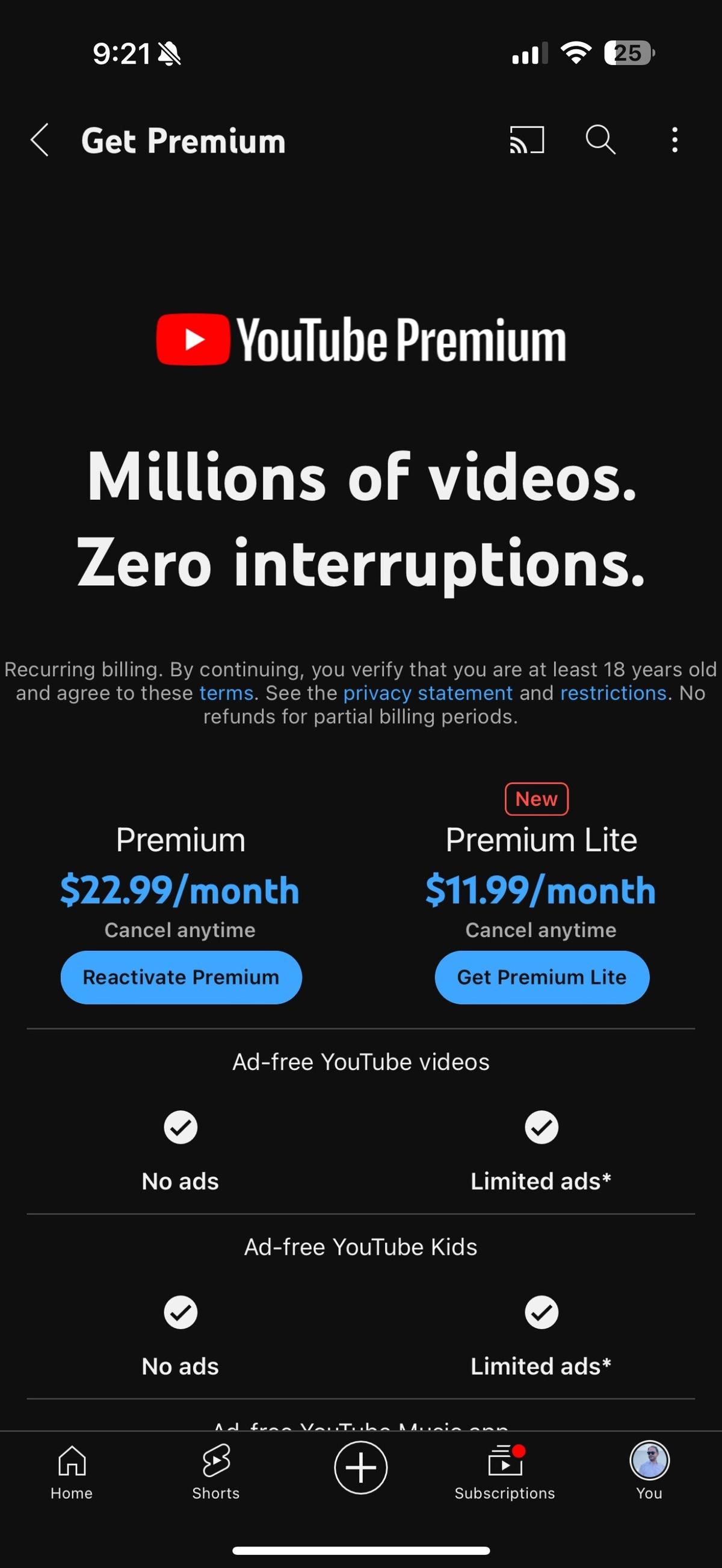 YouTube está probando un plan de publicidad “limitado” más económico después de aumentar los precios Premium