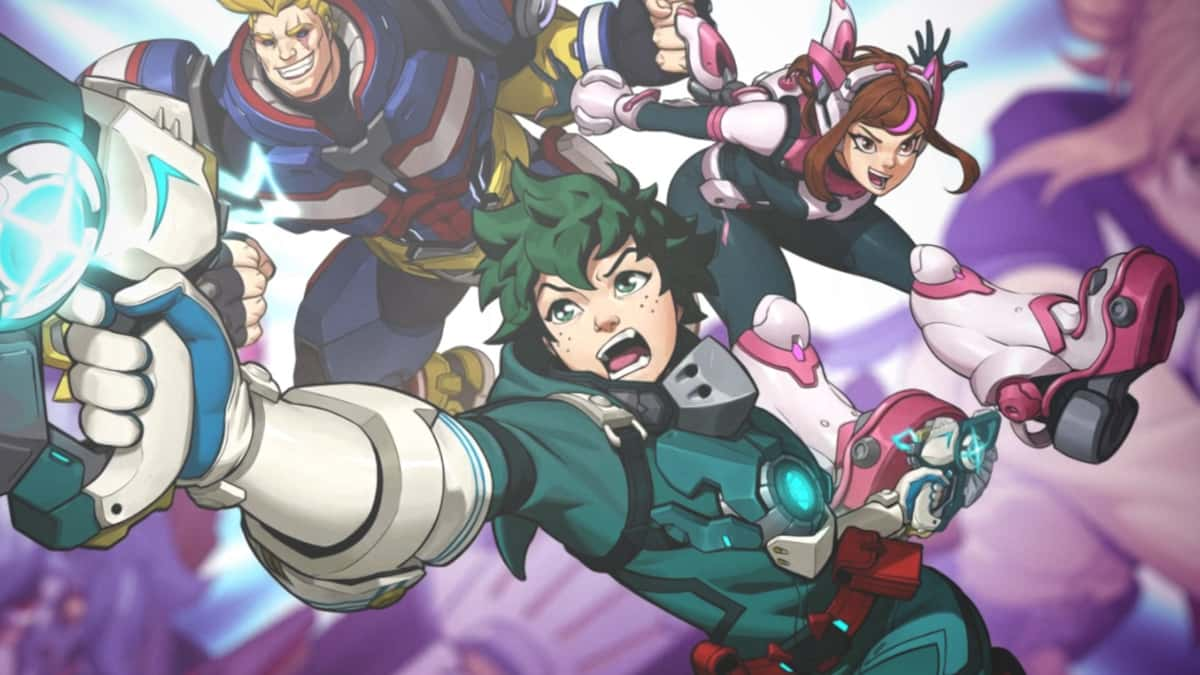 Uno screenshot che mostra la collaborazione tra My Hero Academia e Overwatch 2.