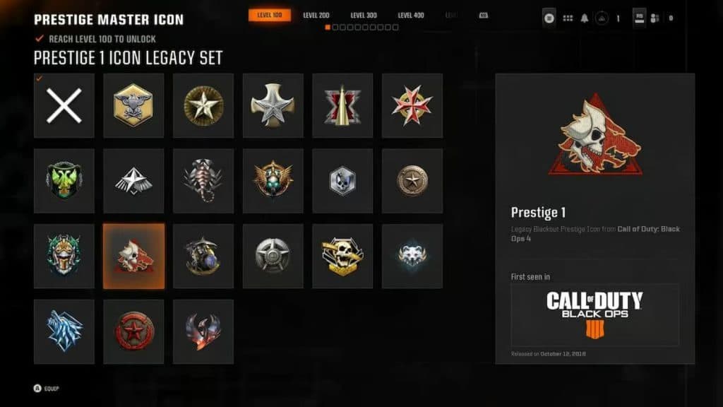 Every Prestige icon in Black Ops 6