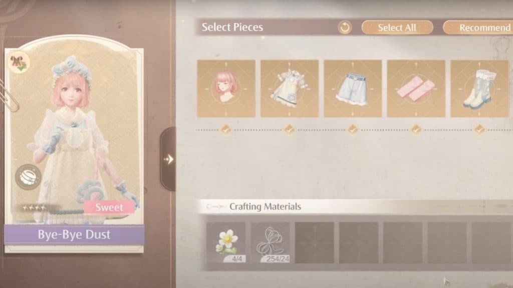 Infinity Nikki Crafting