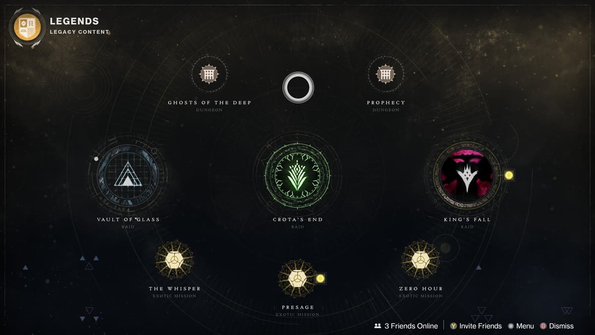 O que são atividades rituais em Destiny 2?