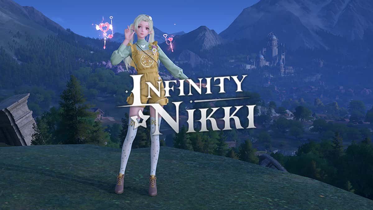 Image of the Infinity Nikki logo and the Afternoon Shine ability outfit