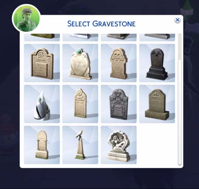 gravesites sims 4