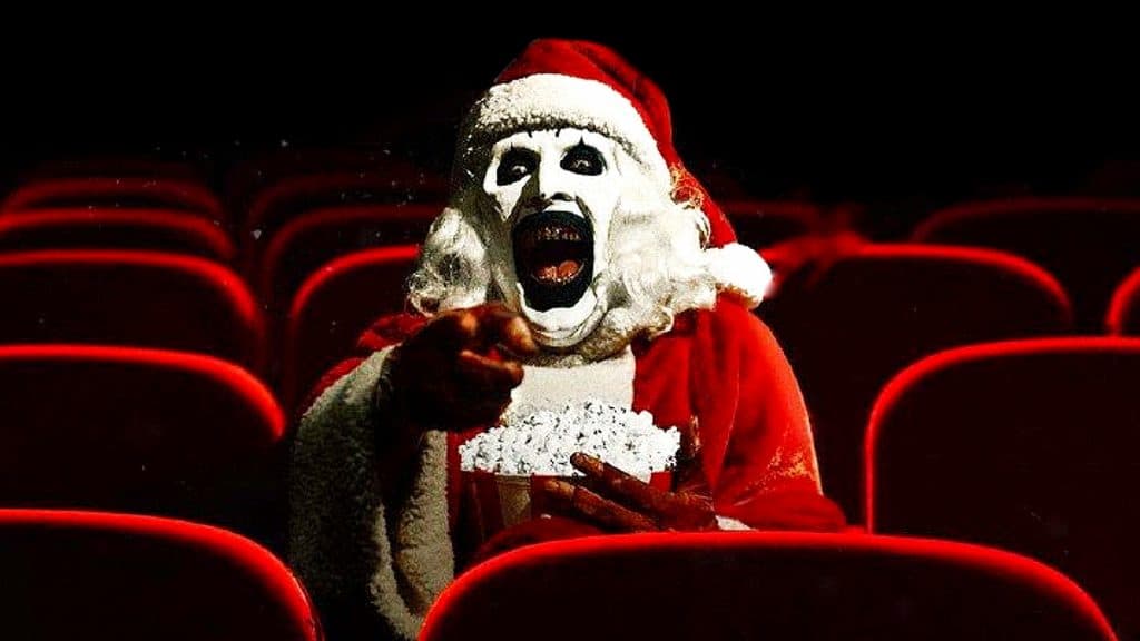 Art the Clown in a cinema for Terrifier 3