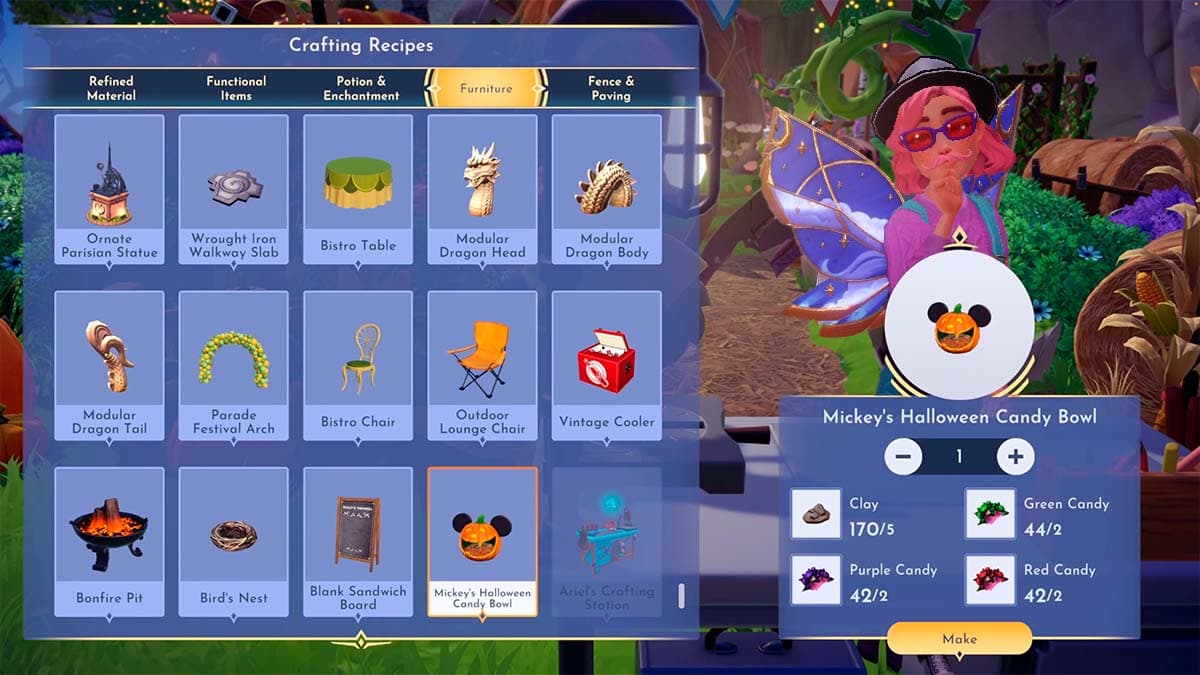 Cómo conseguir el Candy Bowl de Halloween de Mickey en Disney Dreamlight Valley