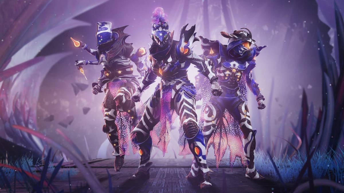 The three armor sets available from the Root of Nightmares raid in Destiny 2.