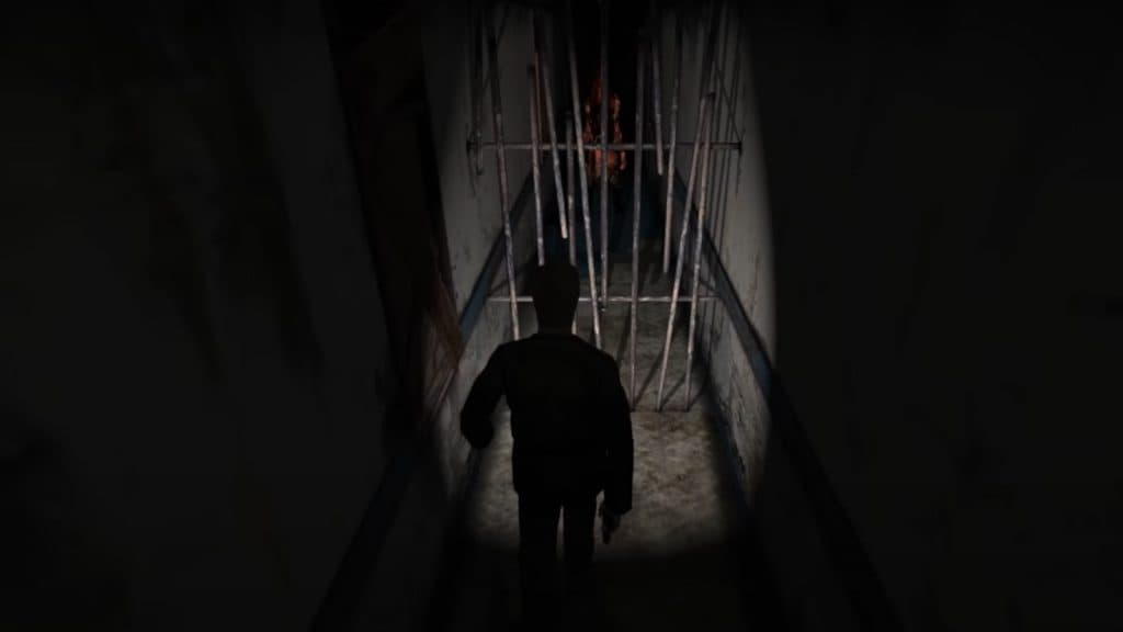 Pyramid Head is at the end of a strange corridor in Silent Hill 2