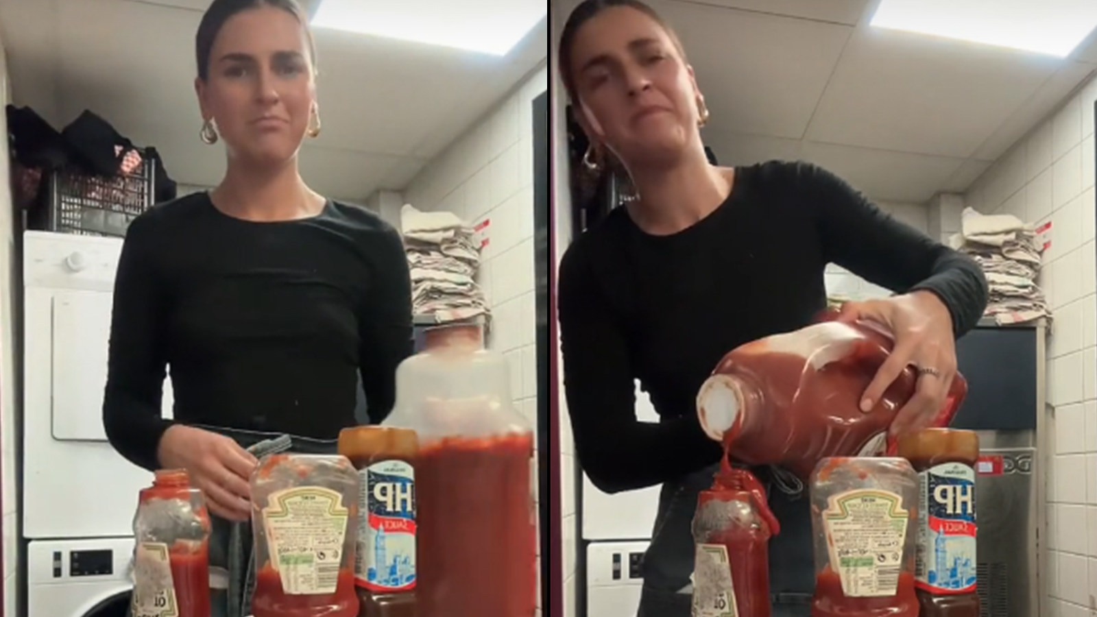 Una camarera desconcierta a los espectadores después de revelar una intensa fobia al ketchup