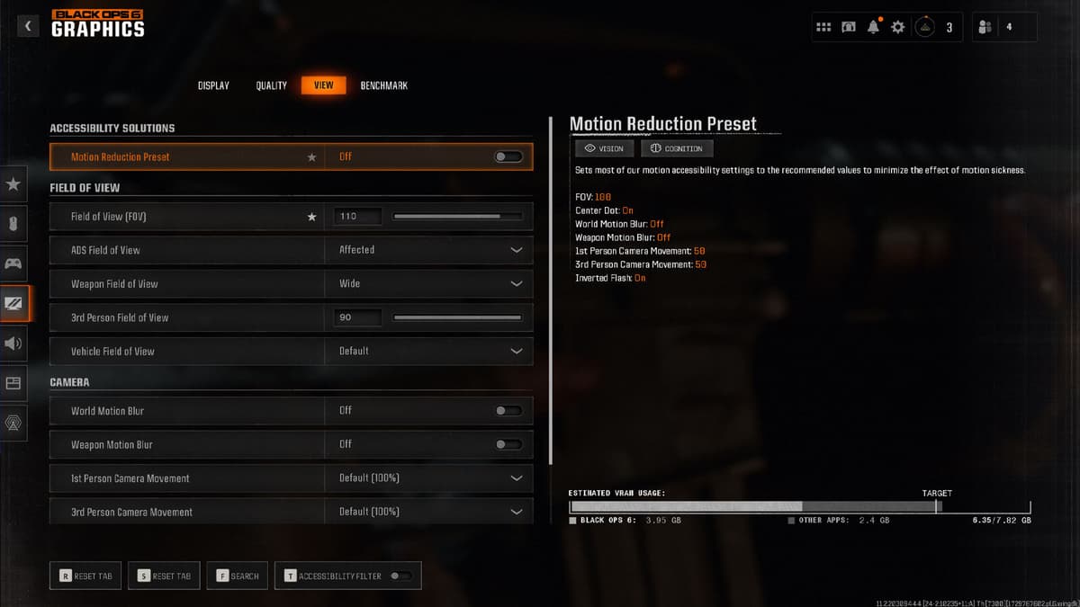 Best FOV settings in Black Ops 6