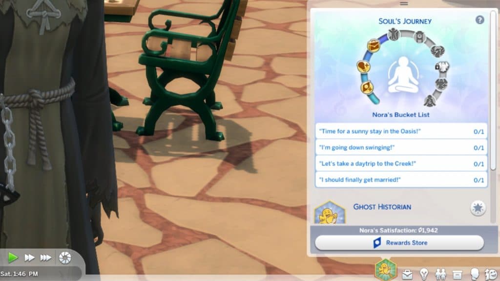 A screenshot featuring Soul's Journey in The Sims 4.