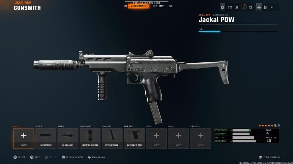 Jackal PDW loadout in Black Ops 6