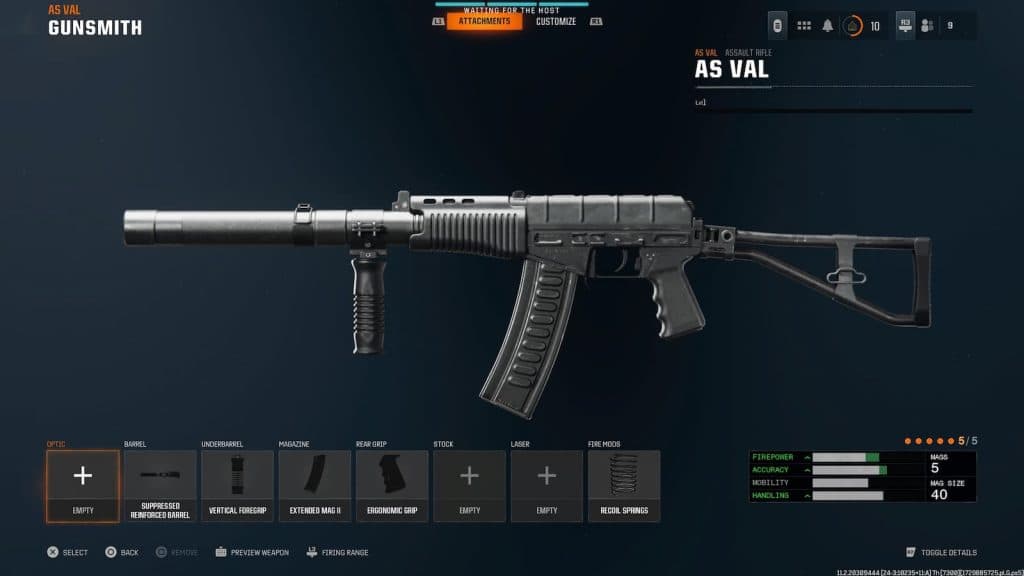 AS VAL equipment in BO6