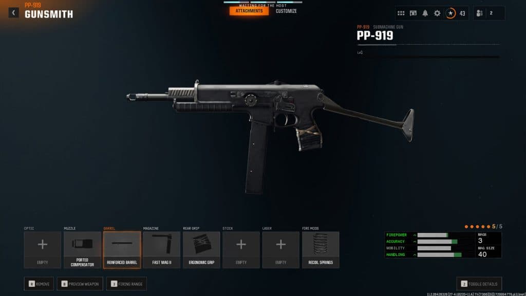 pp 919 loadout attachments in black ops 6