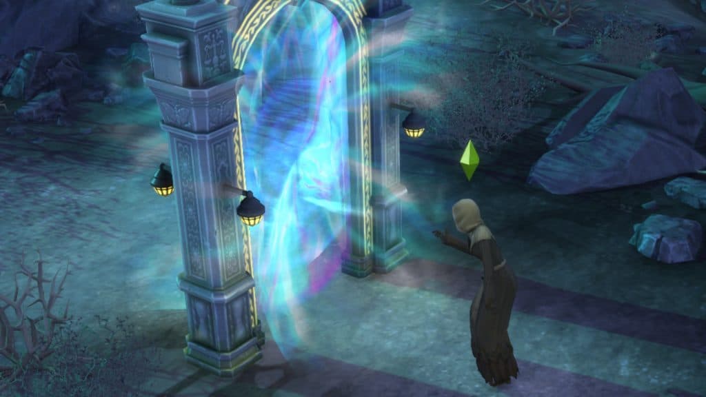 The portal in The Sims 4 Life and Death Netherworld.