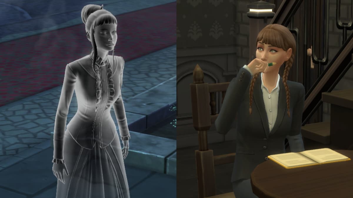 A screenshot featuring a ghost Sim in Life and Death.