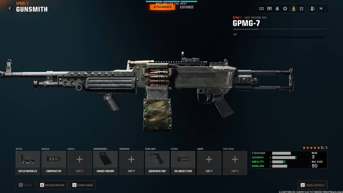 Melhor carregamento GPMG-7 em Black Ops 6: configuração de classe, acessórios, vantagens