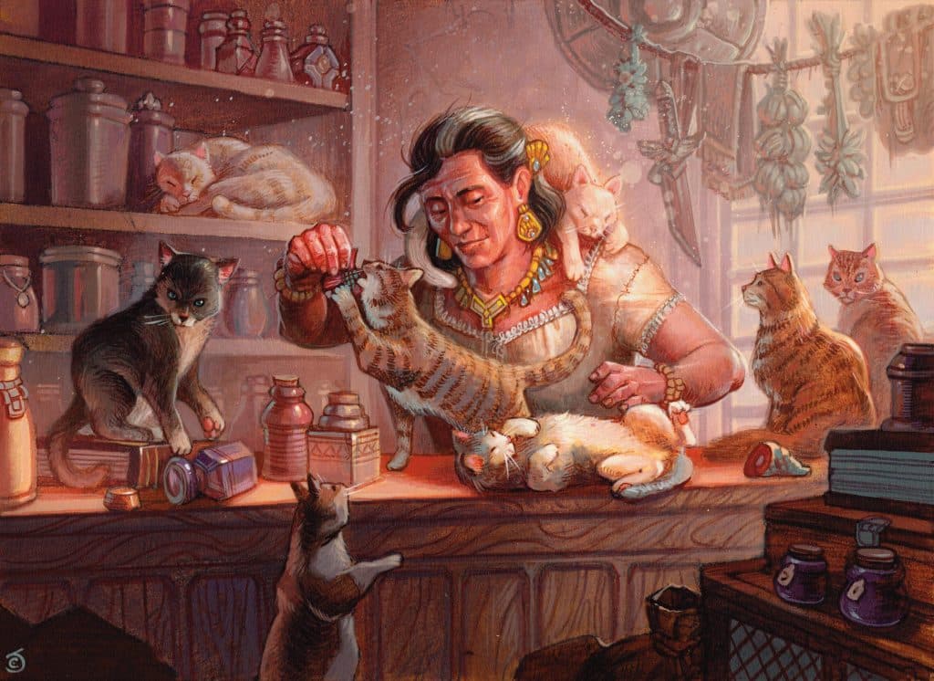 MTG Foundations Cat Collector Art