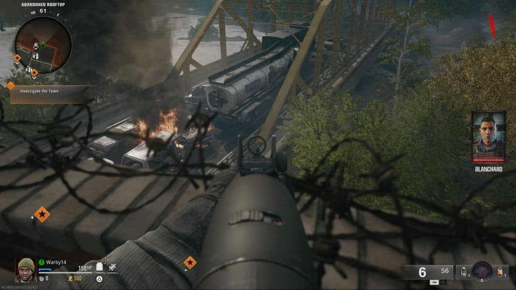 Screenshot of Max Ammo on the bridge in Black Ops 6 Zombies Liberty Falls