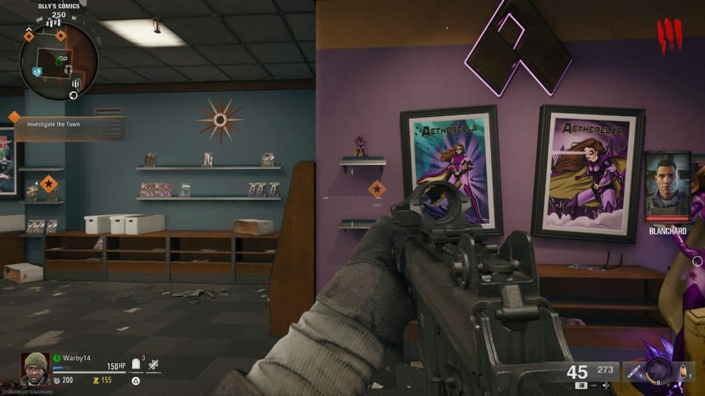 Screenshot of the Etherella 2 statue in Black Ops 6 Zombies