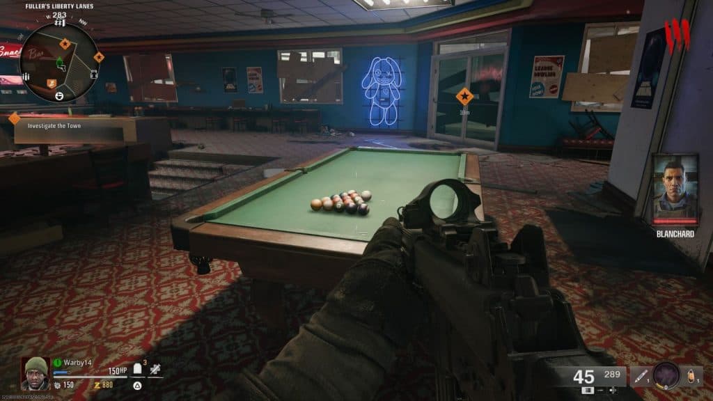 Pool table in Black Ops 6 Zombies