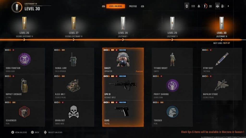 Screenshot of how to unlock GS45 Black Ops 6