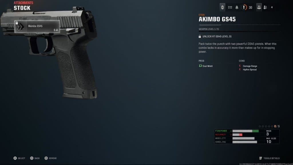 Screenshot of how to get Akimbo GS45 in BO6