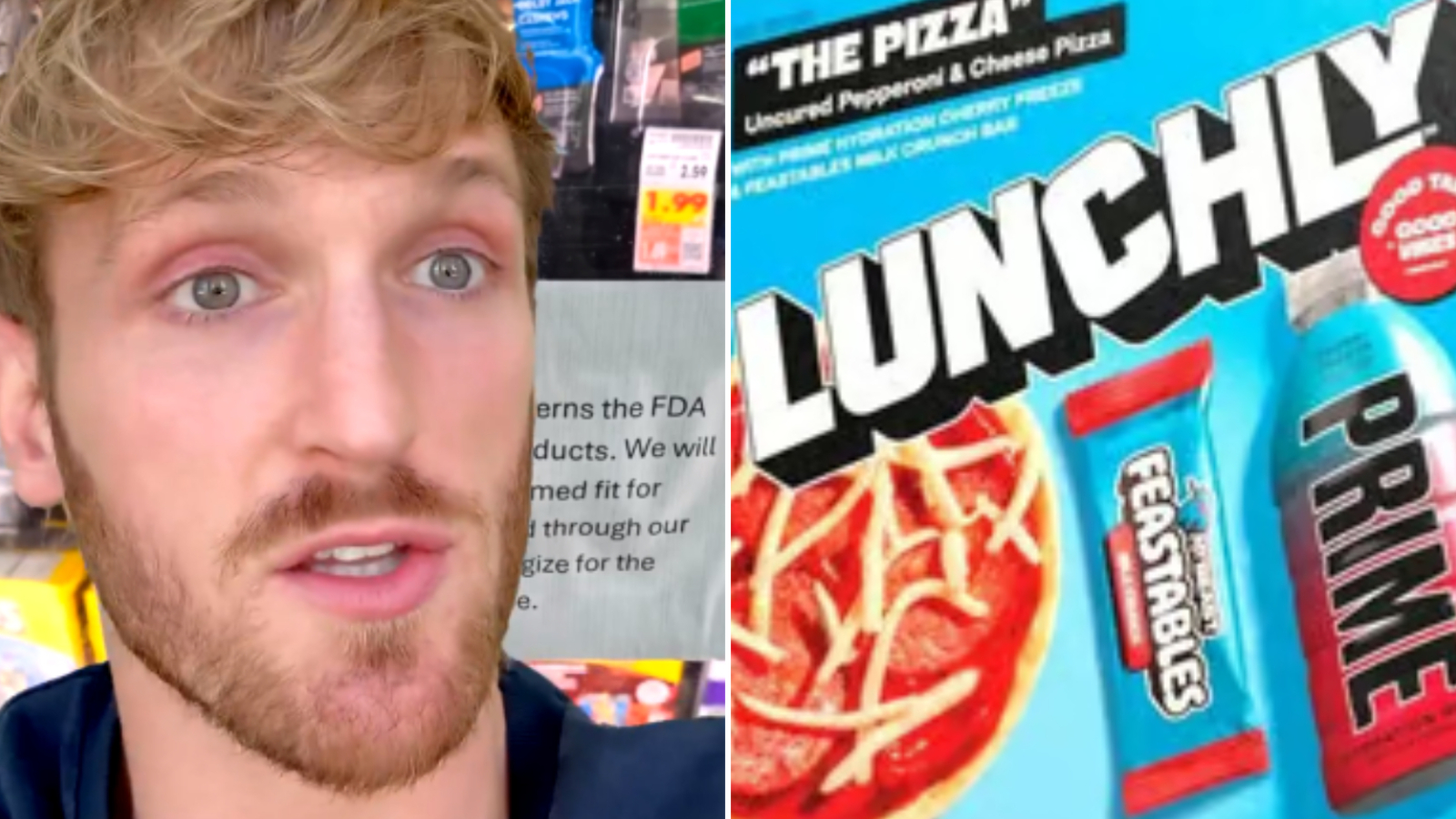 Logan Paul nega que Lunchly lembre rumores enquanto clientes encontram queijo mofado