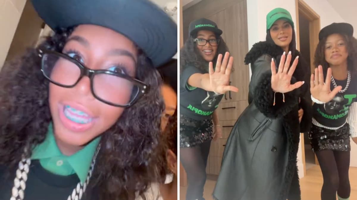 north west and kim kardashian tiktok dance