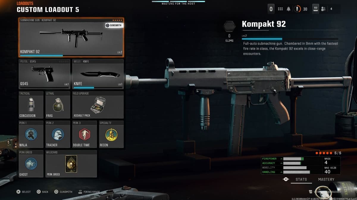 Best Kompakt 92 loadout in Black Ops 6: Class setup, attachments, perks