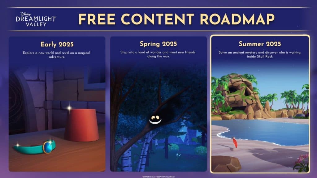 Disney Dreamlight Valley content roadmap