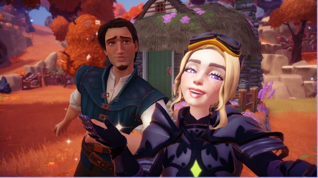 A screenshot of Flynn Rider in Disney Dreamlight Valley.