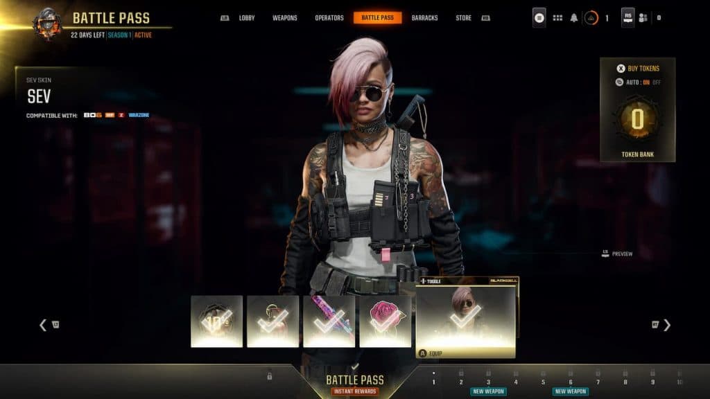 Sev Dumas operator skin in Black Ops 6