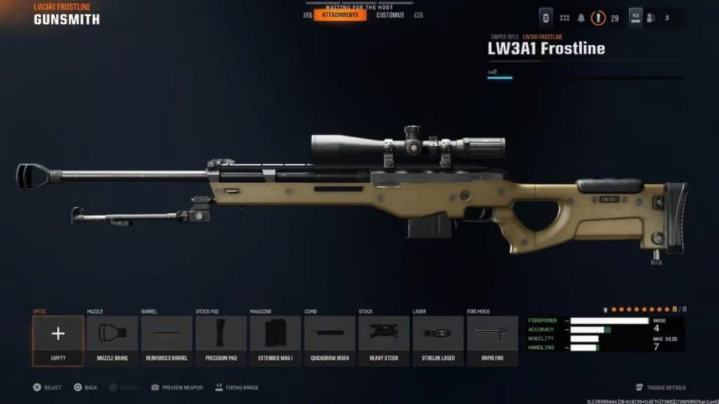 Screenshot of best quickscoping loadout in Black Ops 6