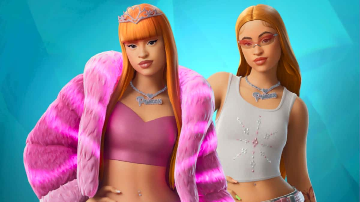 Ice Spice skin and the Rap Princess Ice Spice skin in Fortnite.