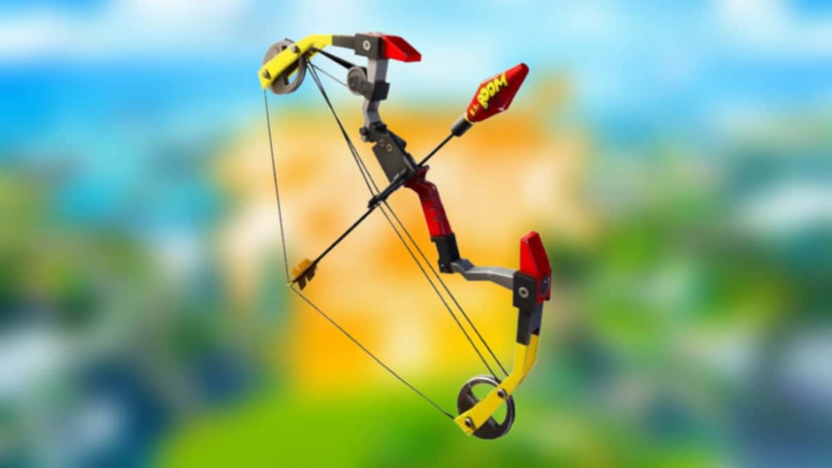 A screenshot featuring the TNTina Ka Boom Bow Mythic in Fortnite.