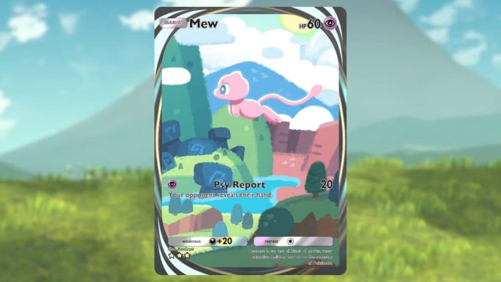 Secret Mew card in Pokemon TCG Pocket