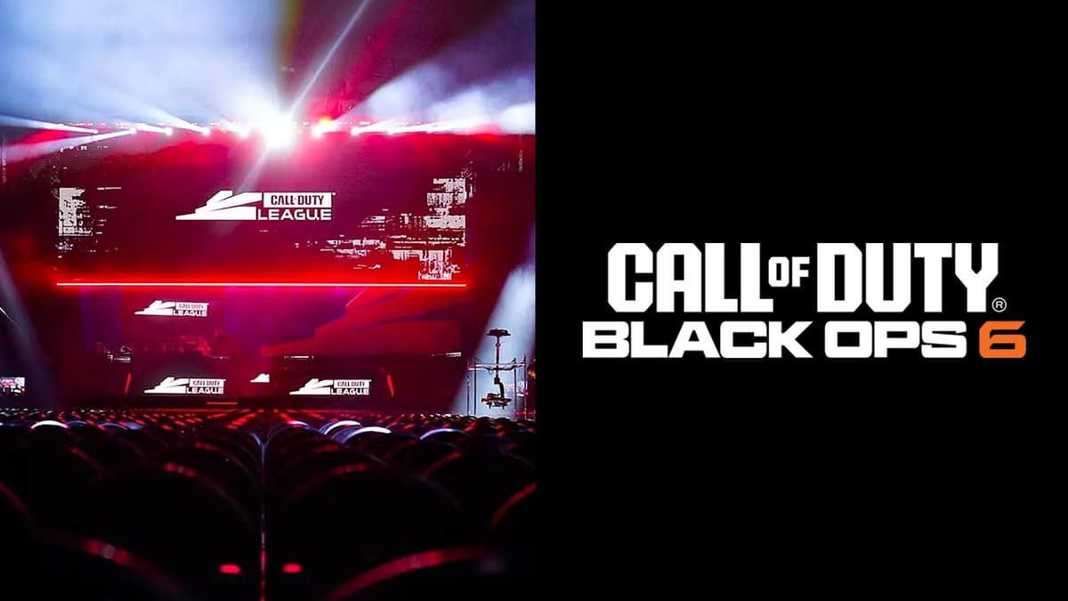 Call of Duty League event next to image of Black Ops 6 logo