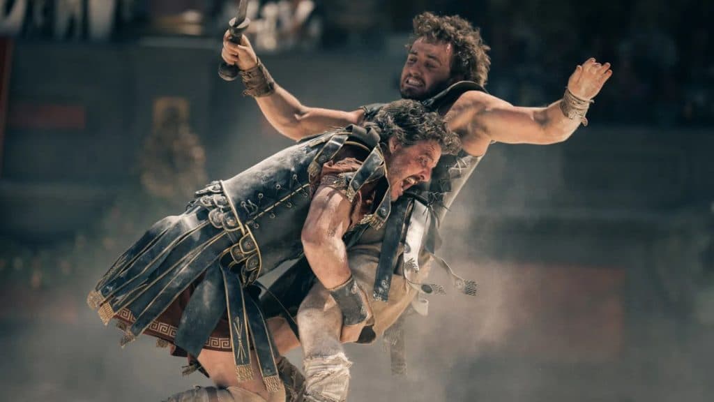 Paul Mescal and Pedro Pascal in Gladiator 2