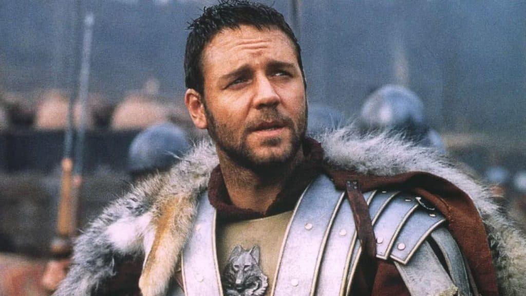 Russell Crowe as Maximus in Gladiator